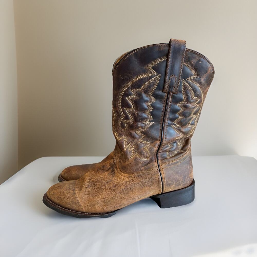 Men’s Brown Laredo Western Cowboy Boots. 67902 9.5D